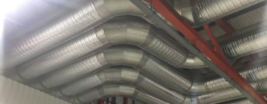 inside industrial warehouse extraction and ventilation system