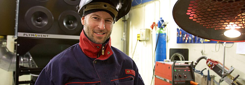 Man With LEV Extraction Unit